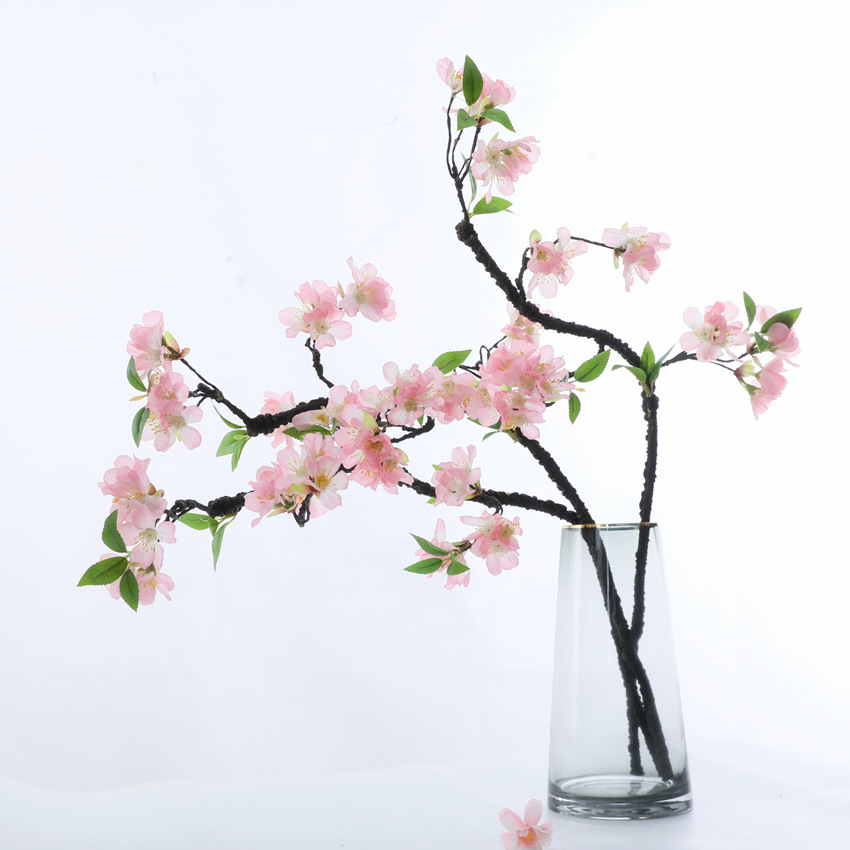Red plum blossoms, artificial flowers, large foam branches, cherry blossoms, silk flowers, soft furnishings, home decoration, scene arrangement, artificial plants, ecological beautification of space pic 9