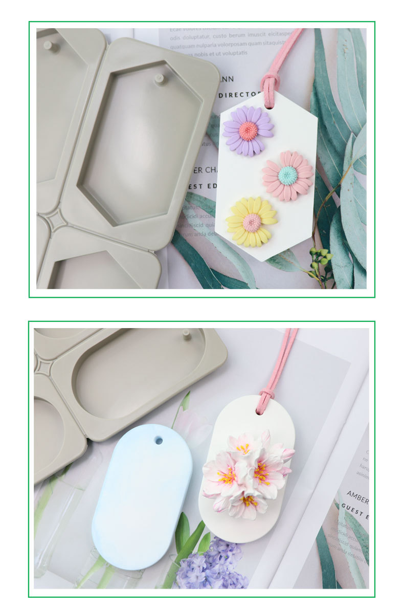 A variety of hanging aromatherapy gypsum silicone candle molds, diy aromatherapy wax sheets, round heart-shaped resin molds for incense stones pic 15