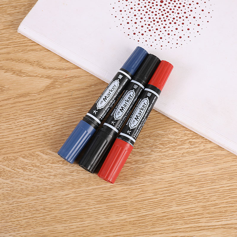150 double-headed oil-based black marker pen, large-capacity marking color big-headed pen, logistics mark quick-drying marker pen pic 6