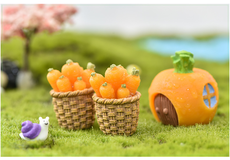 Micro landscape, cute animals, cartoon rabbits, carrot house, adorable rabbits, garden resin ornaments and accessories, Year of the Rabbit decorations pic 42