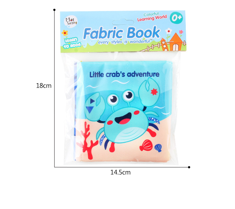 Amazon cross-border 3D baby cloth books, early education toys, English palm books, animal number recognition baby cloth books pic 46