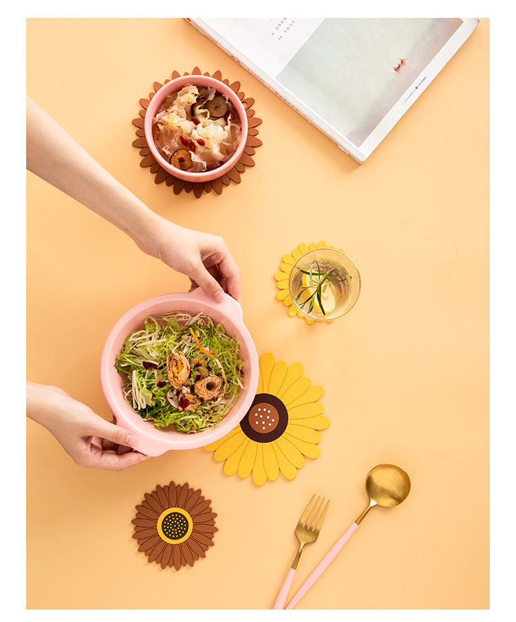 包邮ins创意樱花隔热垫亚马逊pvc杯垫防烫垫锅垫餐垫软胶盘垫碗垫详情27