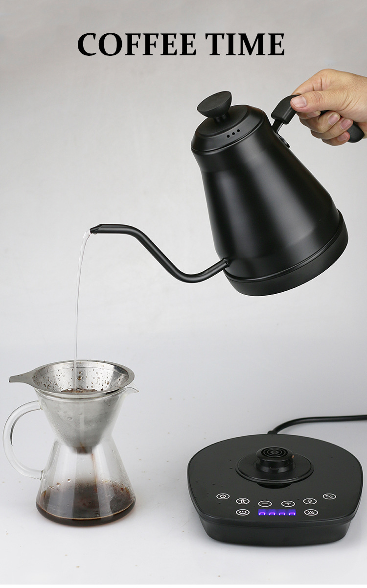 Steel Art smart temperature-controlled household electric kettle, stainless steel slender spout electric kettle, temperature-controlled hand-rinsed kettle, insulated kettle pic 5