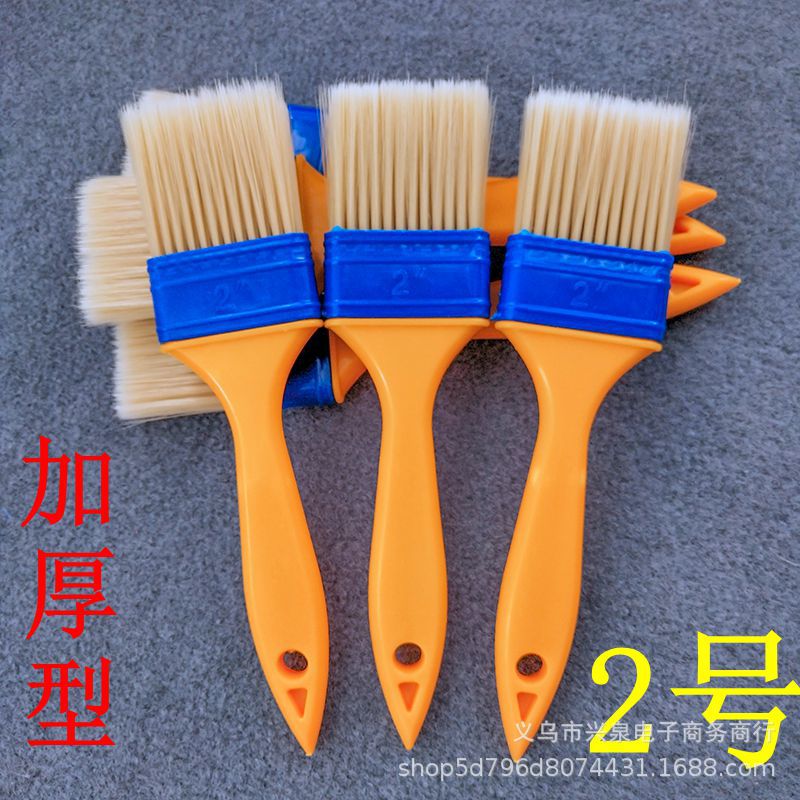 【 Zone 3-6 】 No. 2 thickened blue-headed brush 20/ box 720/ box No. 2 thickened paint brush Nylon filament paint brush Plastic-handled brush Cleaning brush Barbecue Dust removal Paint brush wholesale pic 3