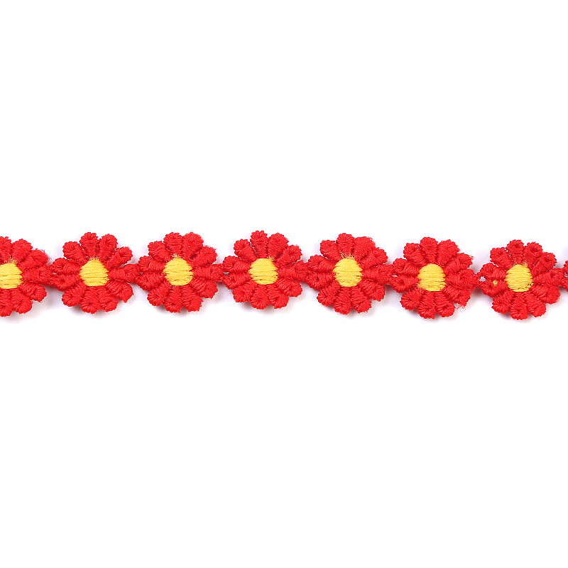 Milk thread colored water-soluble lace, 11-petal lace, handcrafted versatile embroidered lace, DIY making, available in stock pic 18