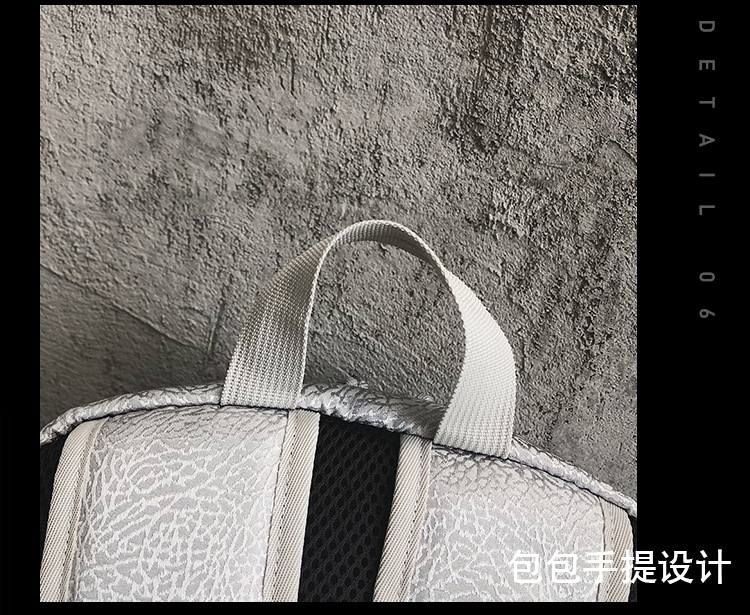 The new sports backpack with cracked white cement for boys and girls is a sporty, casual and fashionable travel backpack that is cool and trendy pic 13