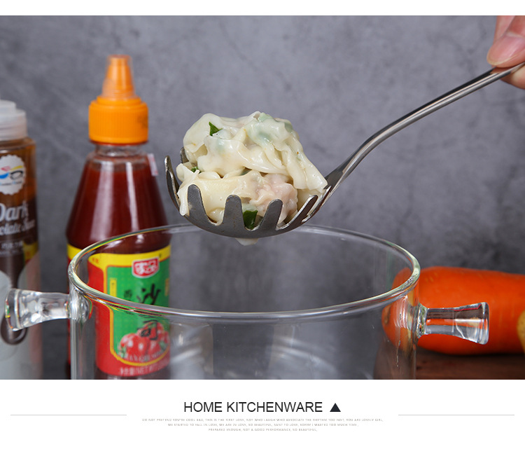 Stainless steel noodle scooping spoon, kitchen scooping spoon for noodles, rice noodles and dumplings, bar scooping spoon for ice cubes, household egg scooping spoon pic 16