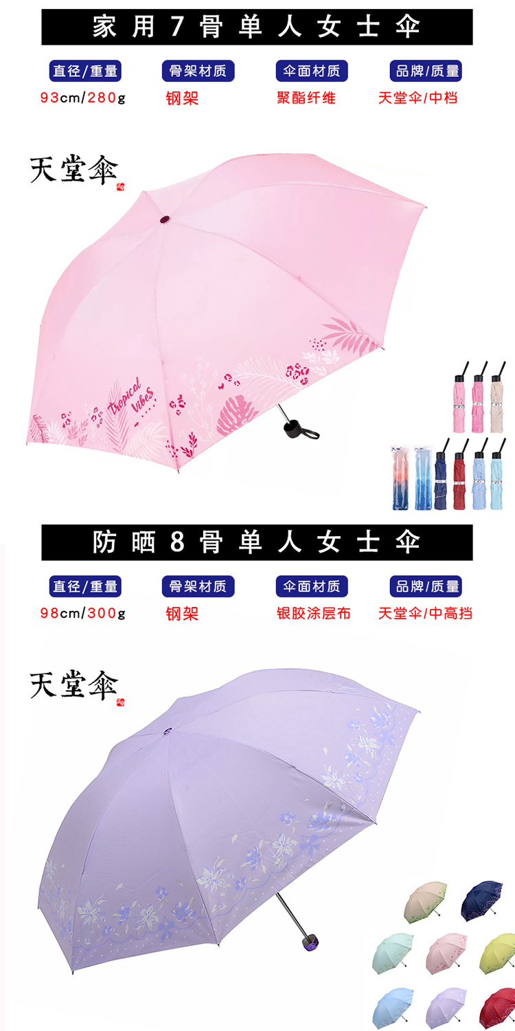 促销广告十骨加大格子伞双人商务伞礼品三折叠晴雨伞批发厂家直销详情13