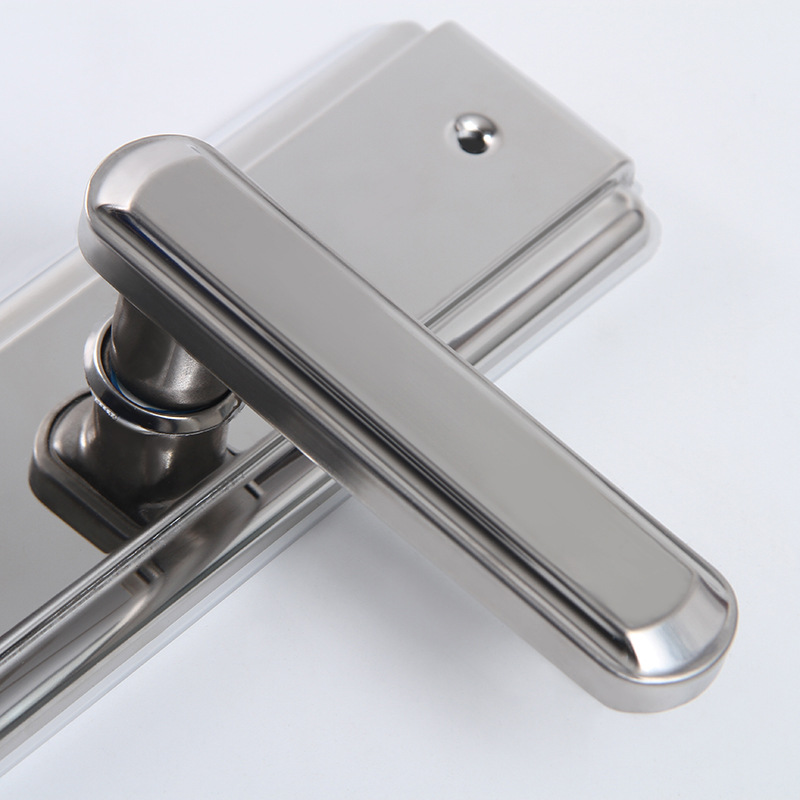 Multi-functional door lock, stainless steel bright surface handle, multi-functional anti-theft door, no left or right hardware door handle pic 6
