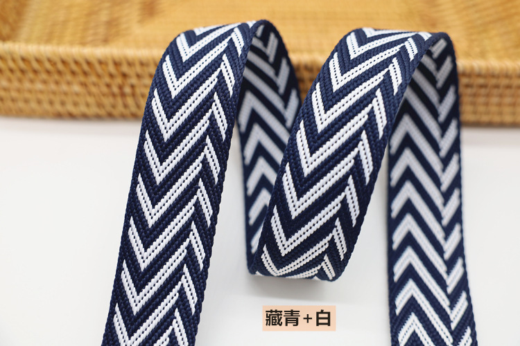 Factory direct supply of wide color polyester jacquard webbing for luggage straps, canvas belts, shoes and hats, and decorative accessories pic 5