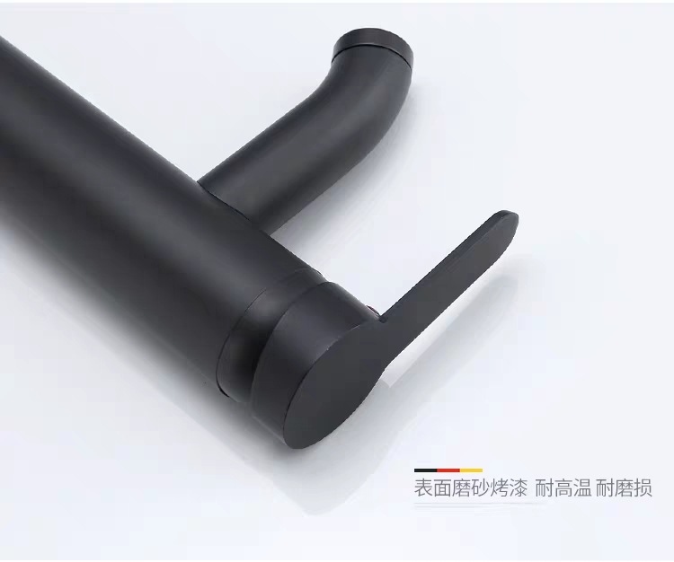不锈钢冷热水龙头欧式黑色台上盆洗手盆水龙头卫生间面盆水龙头详情10