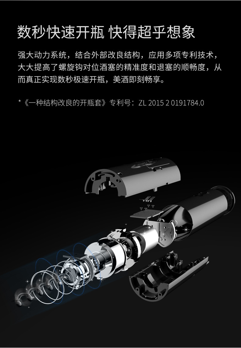 家用抖音同款电动红酒开瓶器启瓶器全自动葡萄酒创意起子酒具套装详情4