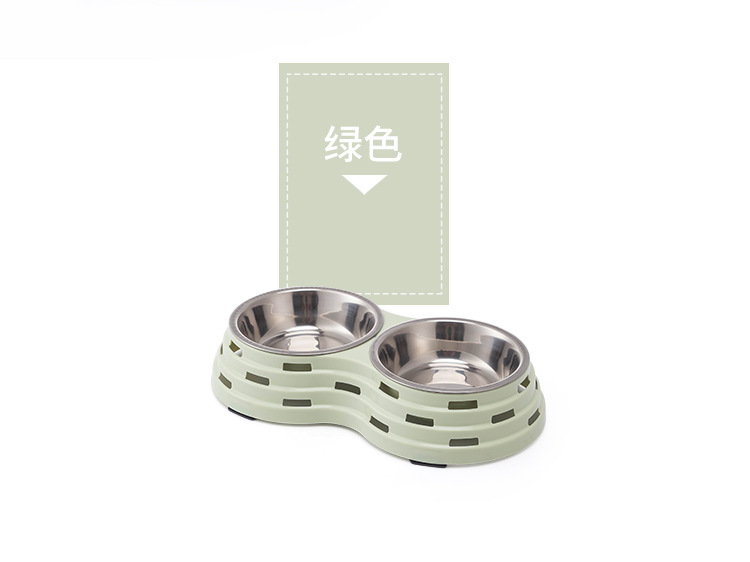 Pet bowl, hollowed-out Great Wall style pet food bowl and tableware, stainless steel bowl pic 7
