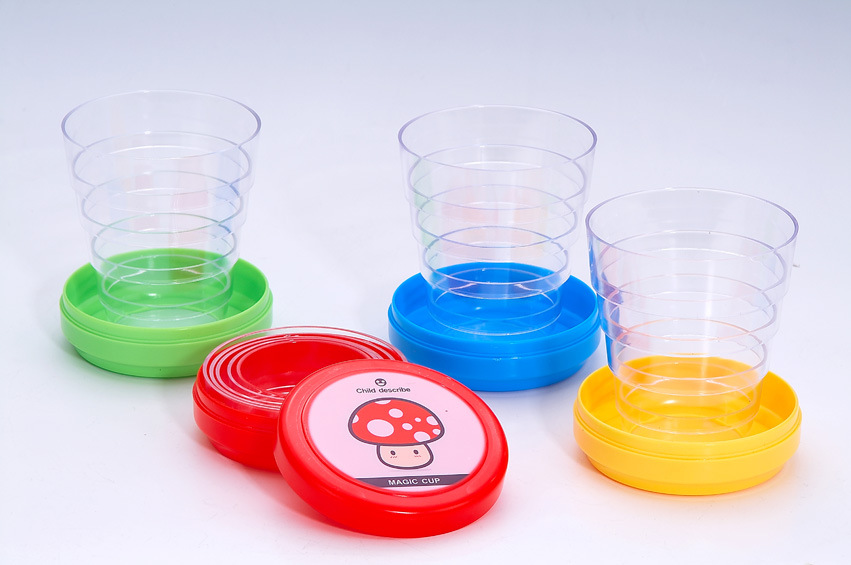 Portable folding magic cup, mouthwash cup, business trip folding cup, travel cartoon portable cup, outdoor sports telescopic cup pic 1