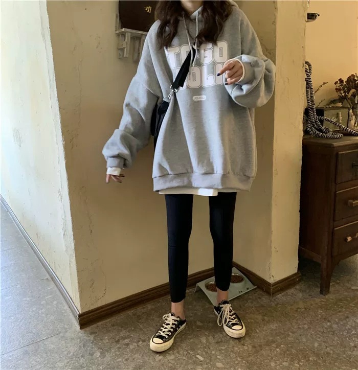 卫衣女秋冬百搭2020宽松欧美bf慵懒风加绒加厚连帽外套潮支持代发详情8