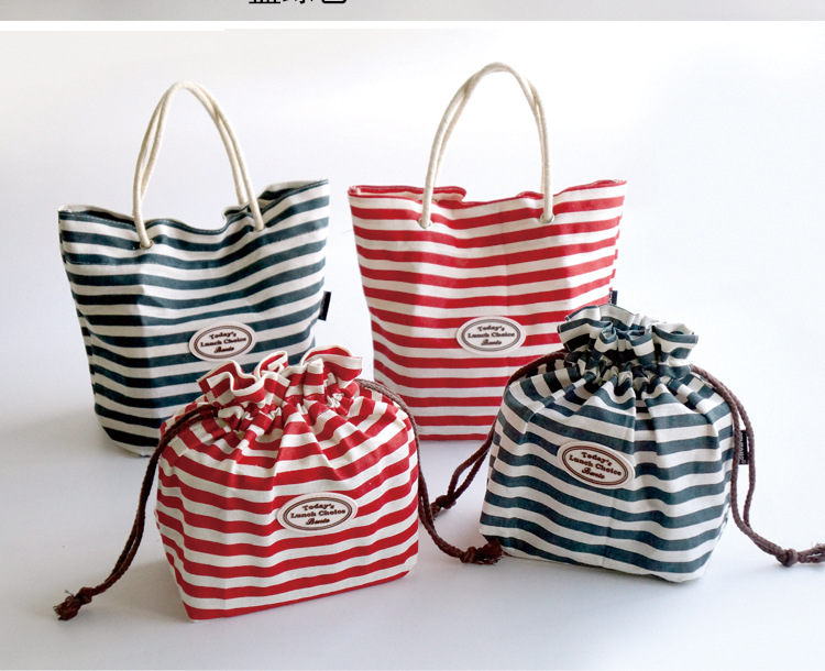 Bangduo - Japanese bento bag, hand-held bag, lunch box bag, storage bag, cotton and linen portable, student bag, rice cloth bag pic 8