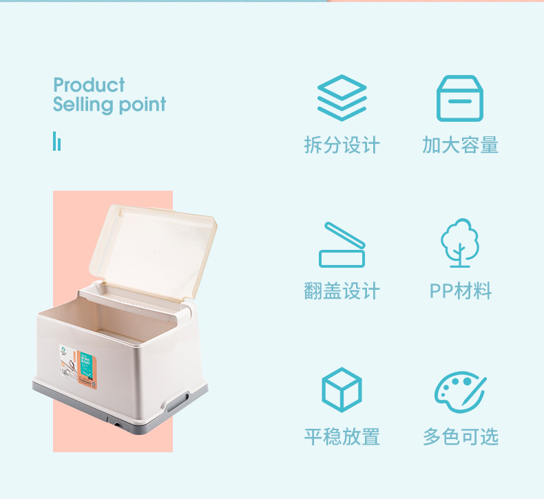 Kitchen tableware storage cabinet, household restaurant kitchen plastic draining storage box, draining bowl cabinet 02102 pic 2