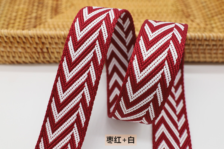 Factory direct supply of wide color polyester jacquard webbing for luggage straps, canvas belts, shoes and hats, and decorative accessories pic 11
