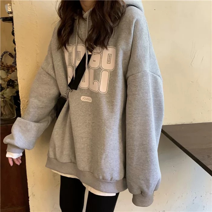 卫衣女秋冬百搭2020宽松欧美bf慵懒风加绒加厚连帽外套潮支持代发详情7