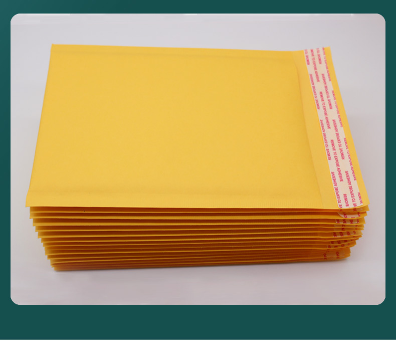 Yellow kraft paper bubble envelope bags, clothing packaging bags, bubble bags, shockproof foam bags, waterproof packaging bubble bags pic 8