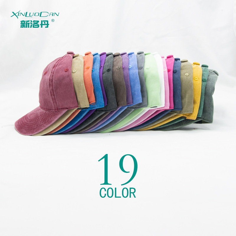 外贸跨境款水洗软顶夏帽子户外鸭舌做旧牛仔棒球男女太阳帽批发详情6
