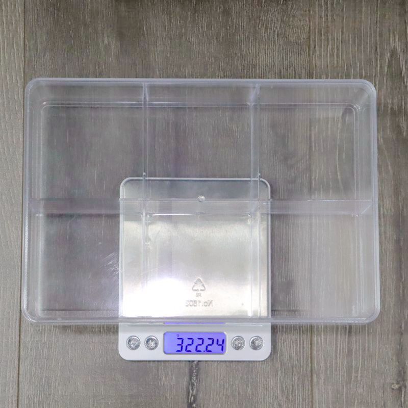 PS塑料高透明6格有盖带分隔盒新料源头厂家整理归纳盒便捷详情24