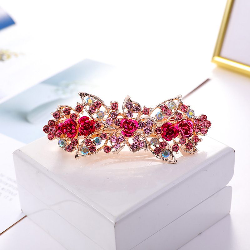 发夹高级感小香风马尾夹女士超闪轻奢水钻顶夹水晶盘发后脑勺头饰详情23