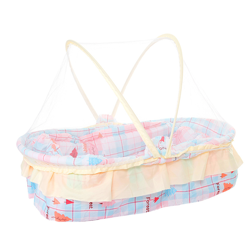 跨境爆款婴儿蚊帐新款宝宝折叠式带棉垫蚊帐床儿童卡通防蚊床批发详情45