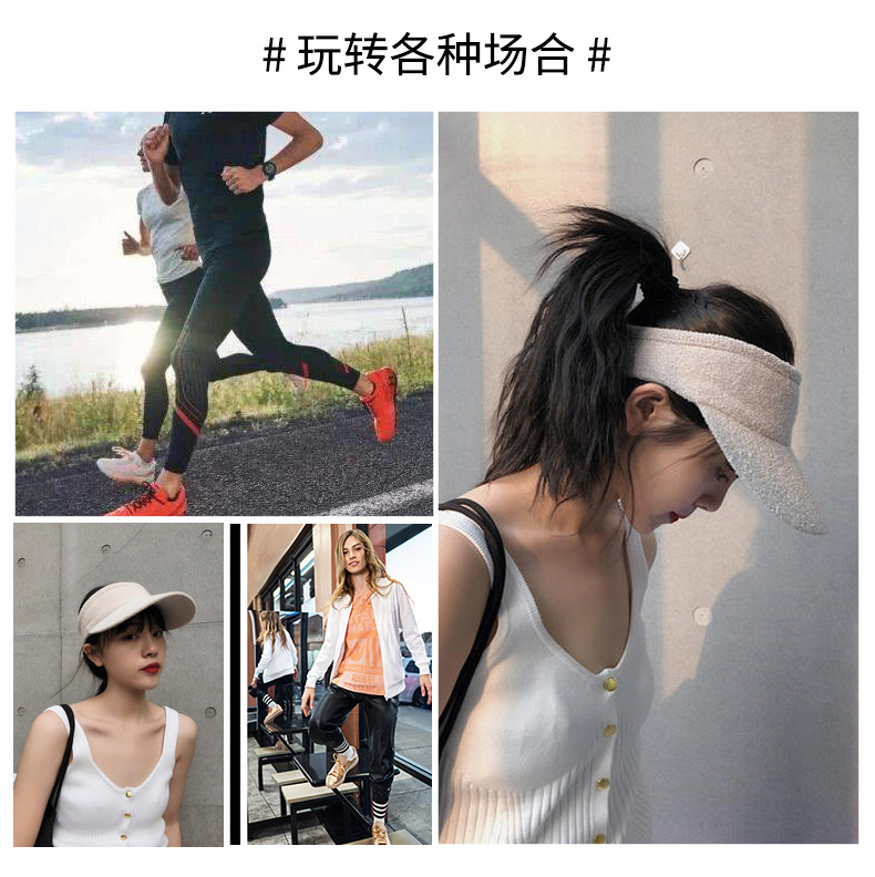 Coreano personalidad leopardo sombrero de moda mujer empty top sombrero de béisbol femenino versátil pato lengua marea visera sombrero fabricante al por mayor pic 5