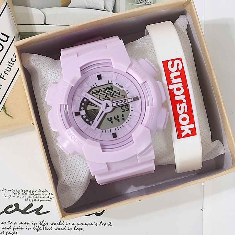 Quartz watch for girls, Korean version, simple and trendy Suprsok, not waterproof, casual and trendy, sporty large dial for men pic 21