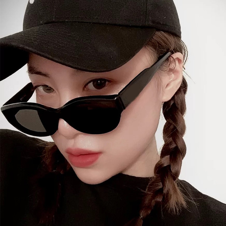 Cross-border European and American personalized sunglasses 2020 new retro hip-hop oval sunglasses Street style trendy and fashionable sunglasses pic 3