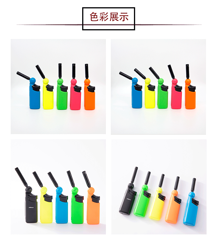 跨境现货蜡烛点烟点火器电子点火器充气便携式可摇头防风打火机详情6