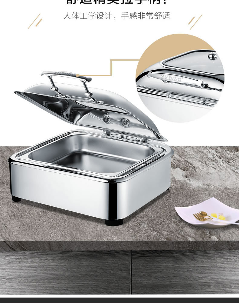 Visual luxury square mechanical buffer meal stove, buffet breakfast stove, buffet stove, hotel special pic 8