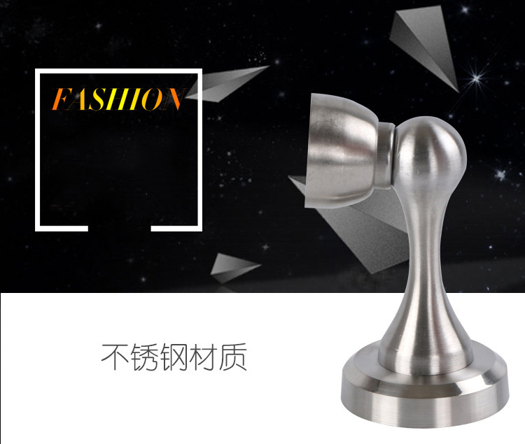 不锈钢门吸 加厚卫生间房门地吸 强磁打孔门顶隐形阻门吸厂家批发详情1
