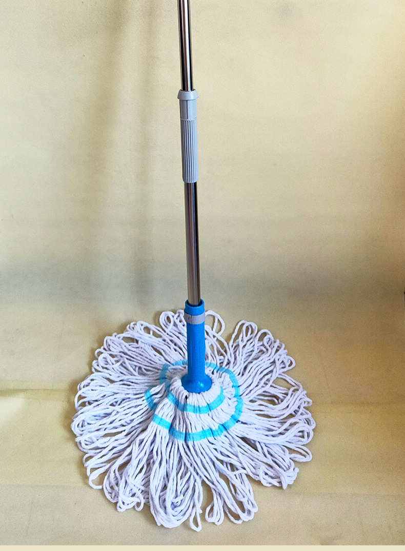 厂家现货自拧水旋转免手洗棉线普通家用吸水懒人挤水地拖拖布批发详情14