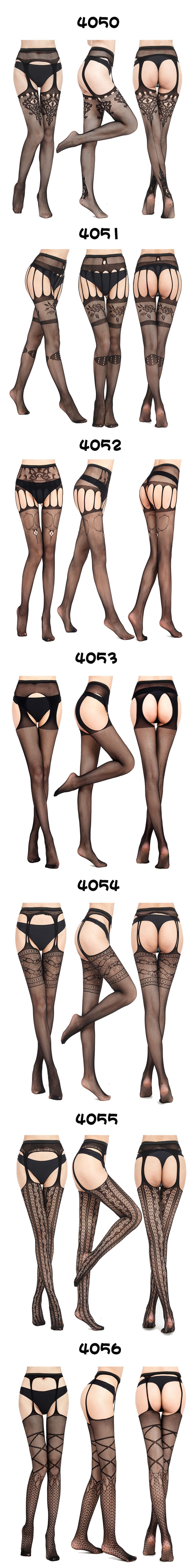 情趣丝袜连体开裆吊带一体外贸大码性感免脱吊带袜丝袜渔网袜批发详情5