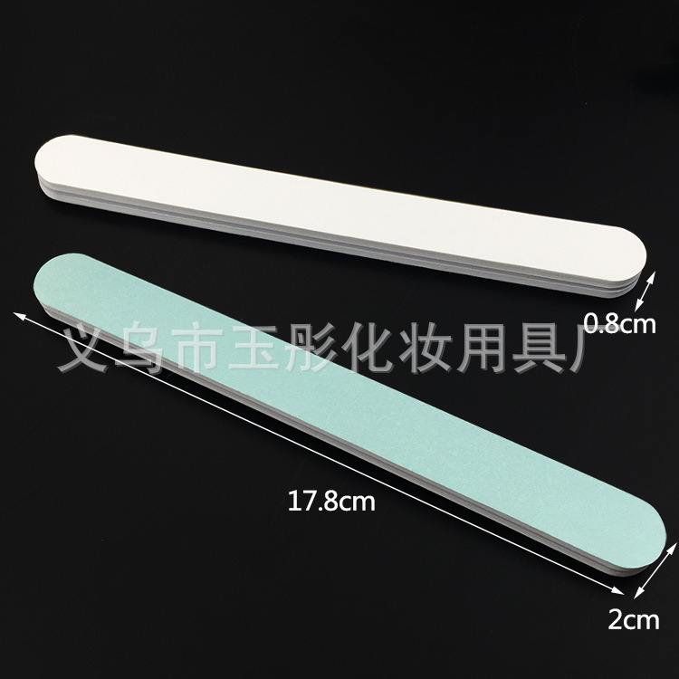 In stock: blank, wordless nail care tools, double-sided nail polishing files, green and white super polishing strips, and decorative silver polishing sticks pic 7