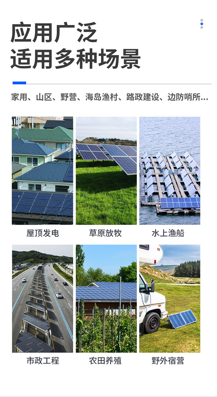Monocrystalline silicon 100W solar panel, solar photovoltaic panel, power generation panel, photovoltaic panel power generation system 12 pic 5
