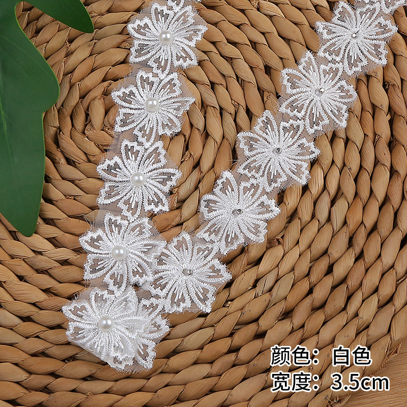 In-stock order of European lace with a width of 3.5cm for wedding lace and accessories. Direct supply from the lace manufacturer pic 7