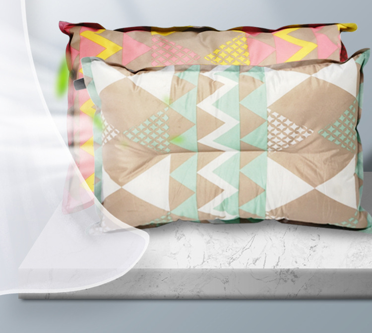 Inflatable ethnic-style printed pillows, sleeping pillows, car travel pillows, backrest pillows, outdoor leisure camping storage air pillows pic 3