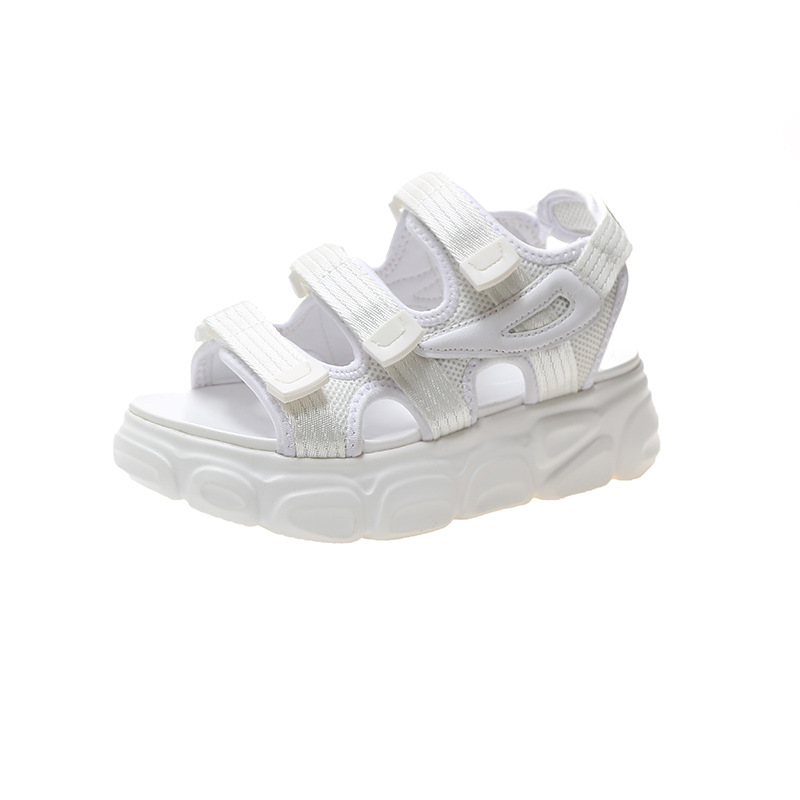 跨镜凉鞋女2025夏季新款韩版学生耐地磨轻便厚底魔术贴松糕鞋批详情43