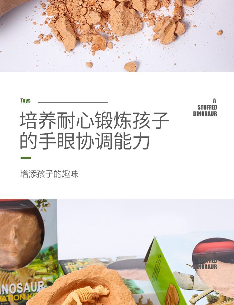 跨境考古挖掘盲盒恐龙挖宝玩具模型挖掘考古玩具恐龙蛋考古挖宝详情9