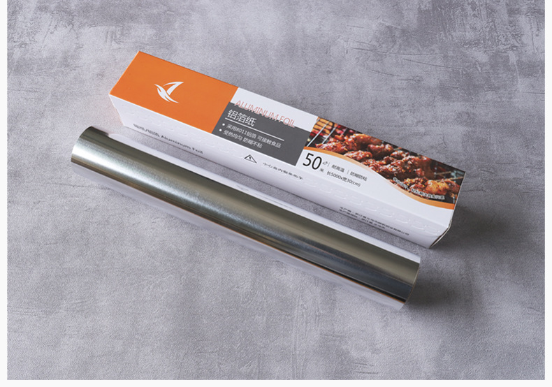 Commercial large rolls of thickened tin foil baking tools, disposable barbecue, household barbecue tin foil paper, aluminum foil paper, grilled fish paper pic 2