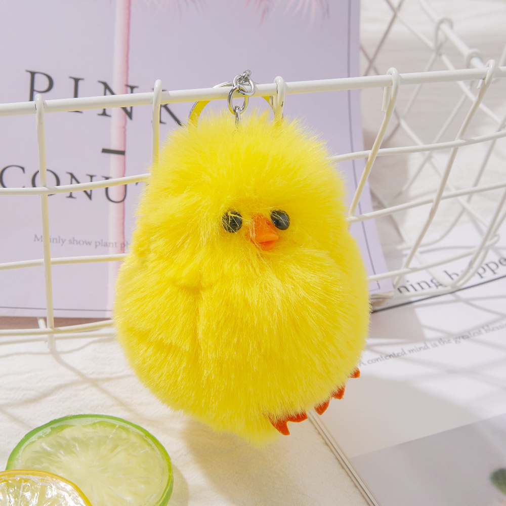 厂家直销卡通呆萌小鸡公仔钥匙扣钥匙环学生书包手提包挂饰挂饰详情4