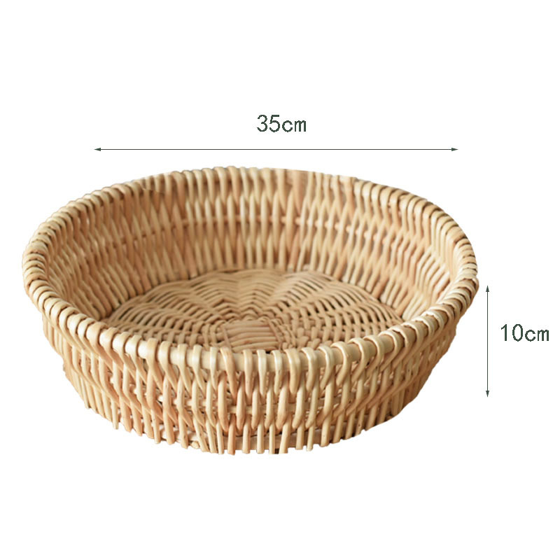 藤编收纳篮水果篮子盘柳编筐糖果点心编织家用馒头筐手工藤编详情5