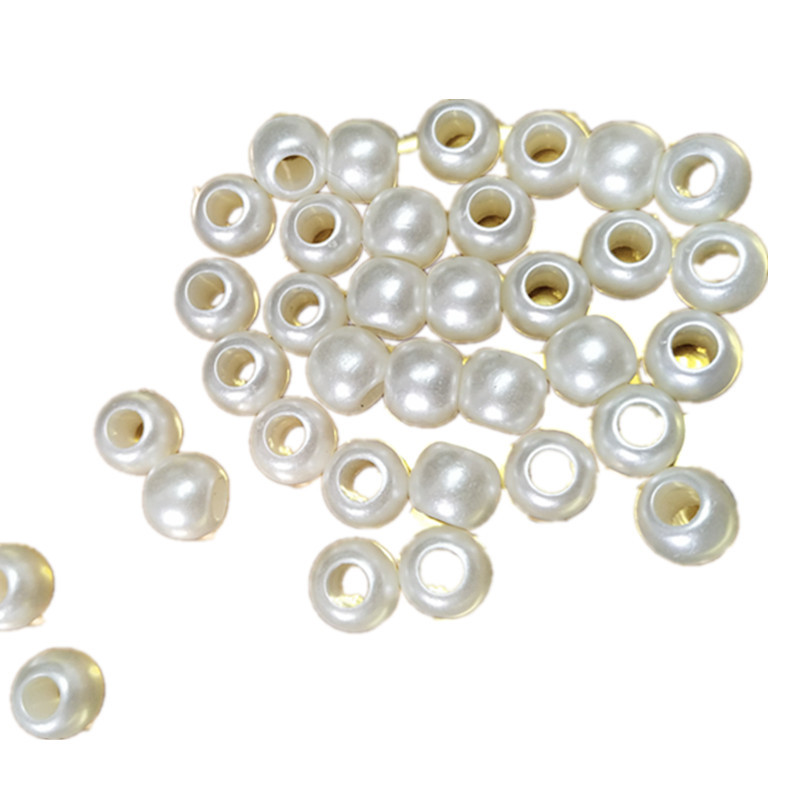 Large-hole pearls, loose beads, round beads, thick ropes, thick-hole tube heads, jewelry, clothing accessories, hand-strung beads, DIY pic 2