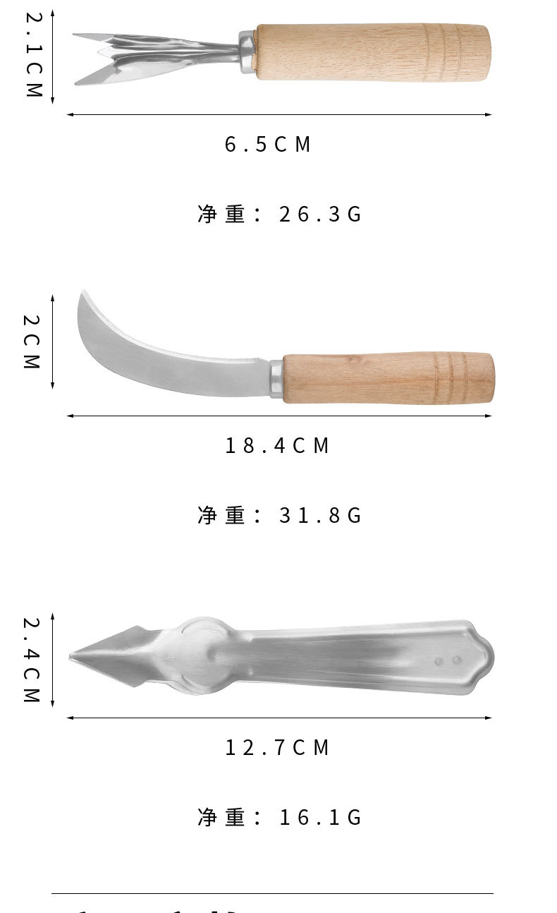 Pineapple peeler, stainless steel peeler, pineapple cutting tool, eye removal clip, triangular fruit hole remover, peeling for household use pic 9