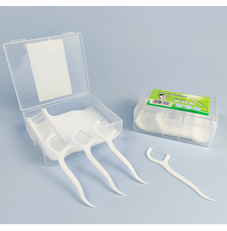 Portable 30-piece bucket dental floss, interdental floss box, dental floss stick, dental floss box, high-strength flossing, disposable dental floss stick pic 13