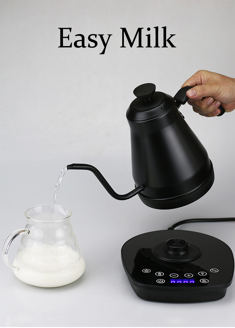 Steel Art smart temperature-controlled household electric kettle, stainless steel slender spout electric kettle, temperature-controlled hand-rinsed kettle, insulated kettle pic 4