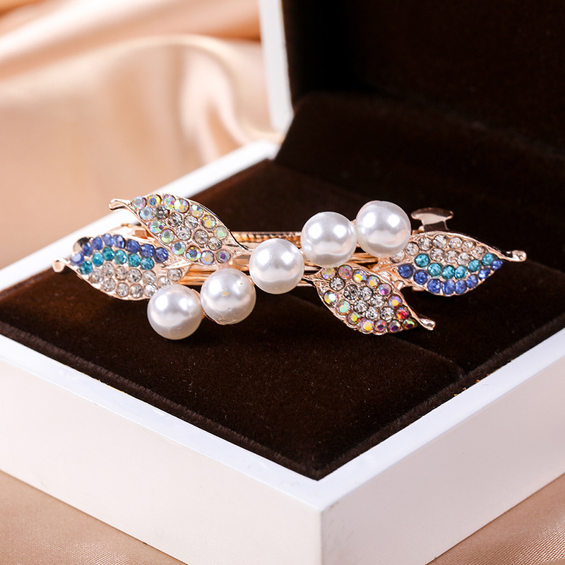 发夹高级感小香风马尾夹女士超闪轻奢水钻顶夹水晶盘发后脑勺头饰详情19